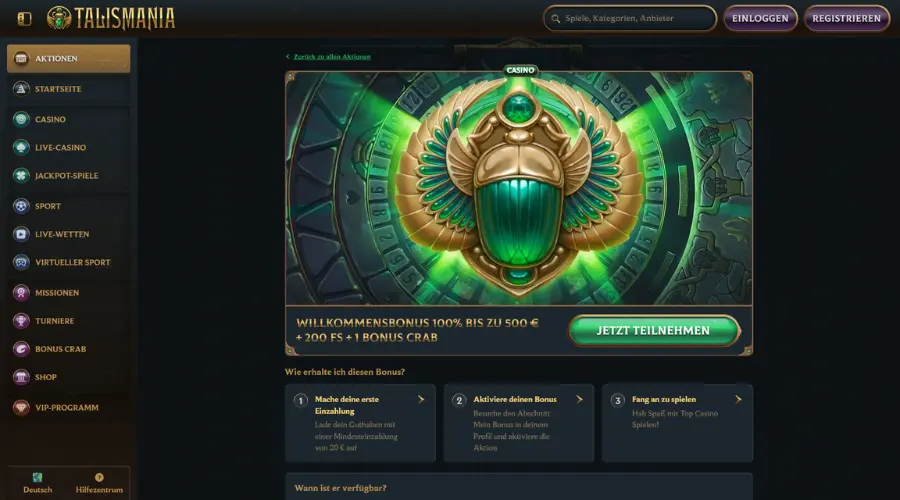 Casino ohne Limit - Talismania